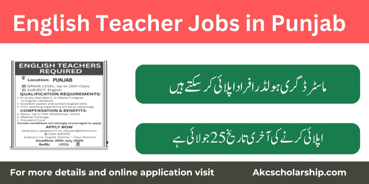English Teacher Jobs in Punjab
